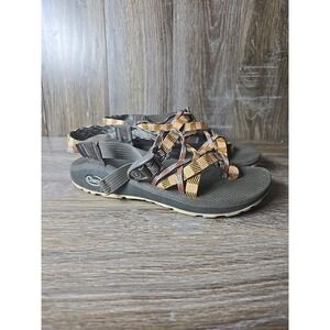 Chaco ZX/3 Sandals Women's 9 Gray Orange Strappy Sport Hiking Outdoor Trail Open